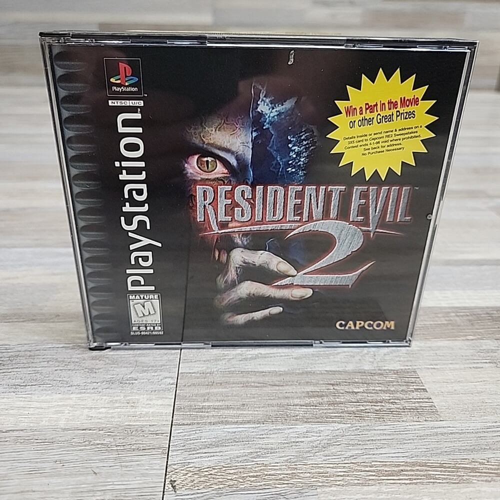 Resident Evil 2 (Sony PlayStation 1 PS1, 1998) Complete With Manual.